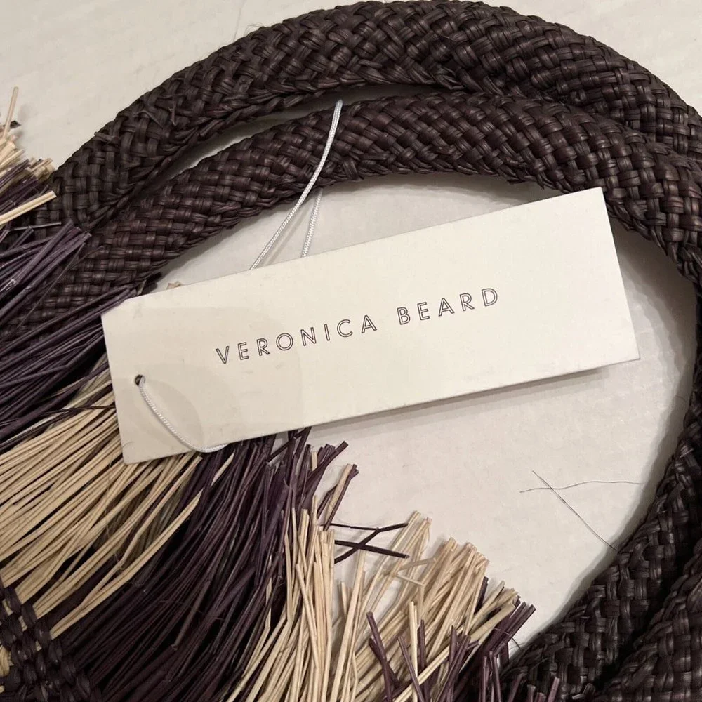 Veronica Beard Dans la Main Bag Handmade Iraca Palm Brown❤️Great gift❤️ - Picture 4 of 12